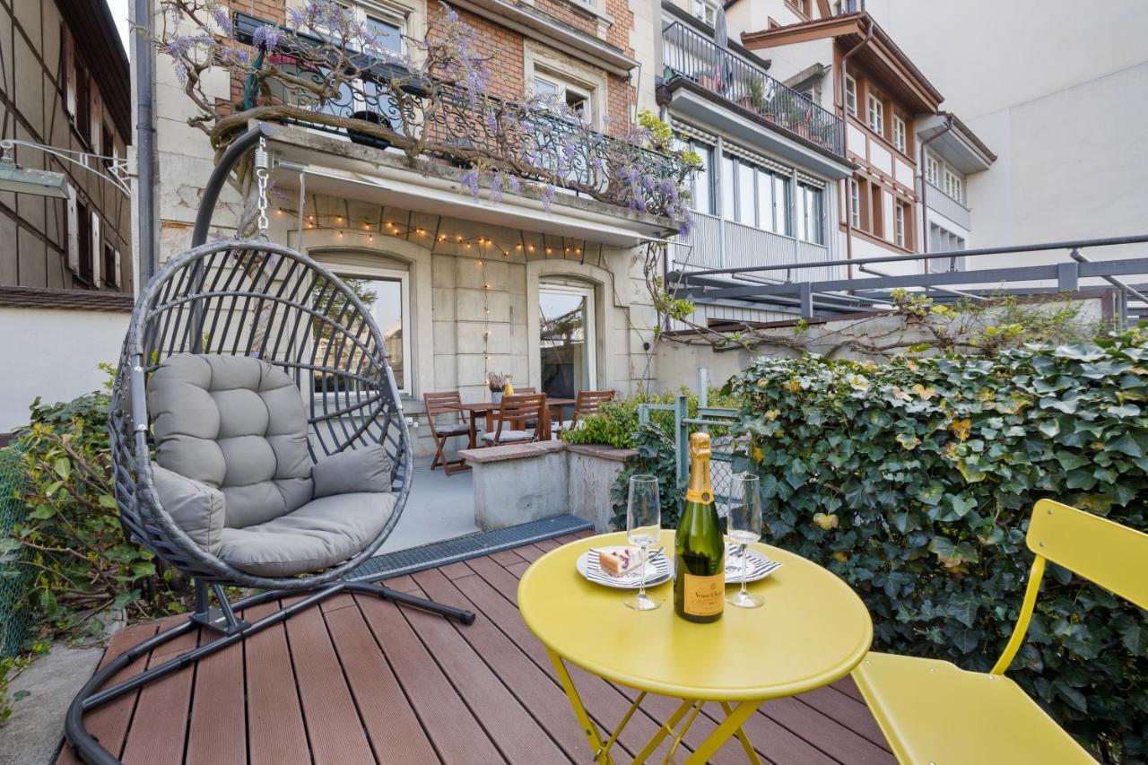 True Basel - Zentral I Terrasse Mit Rheinblick Apartment *