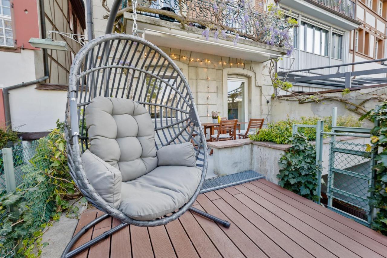 True Basel - Zentral I Terrasse Mit Rheinblick Apartment *